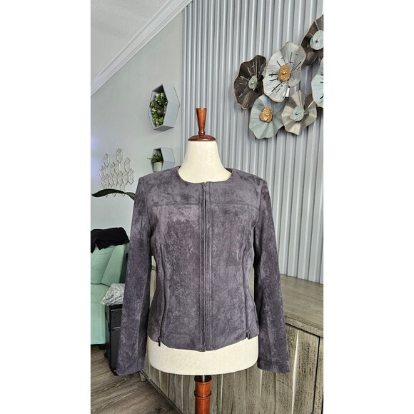 Calvin Klein Faux Suede Jacket – Size 10 - Picture 4 of 13